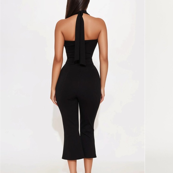 Fashion Nova Black Halter Capri Jumpsuit - Picture 2 of 2
